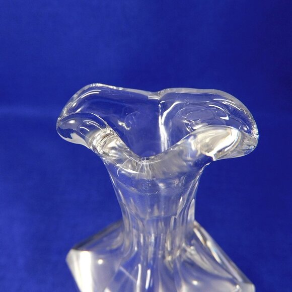 Vintage Art Deco Glass Oil & Vinegar Cruet w Ground Glass Stopper Double Spout - Picture 7 of 8